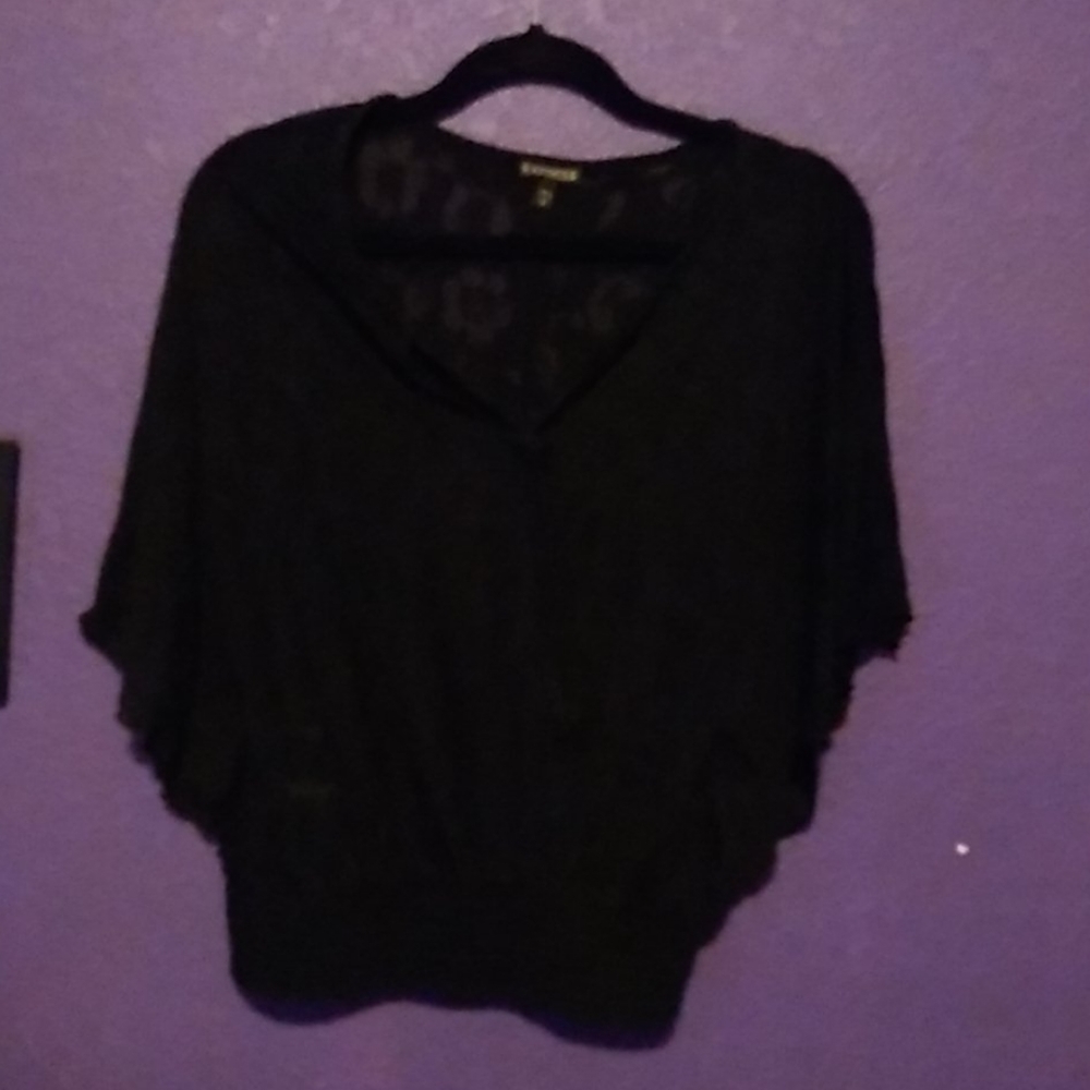 Express batwing sleeve sheer top XS